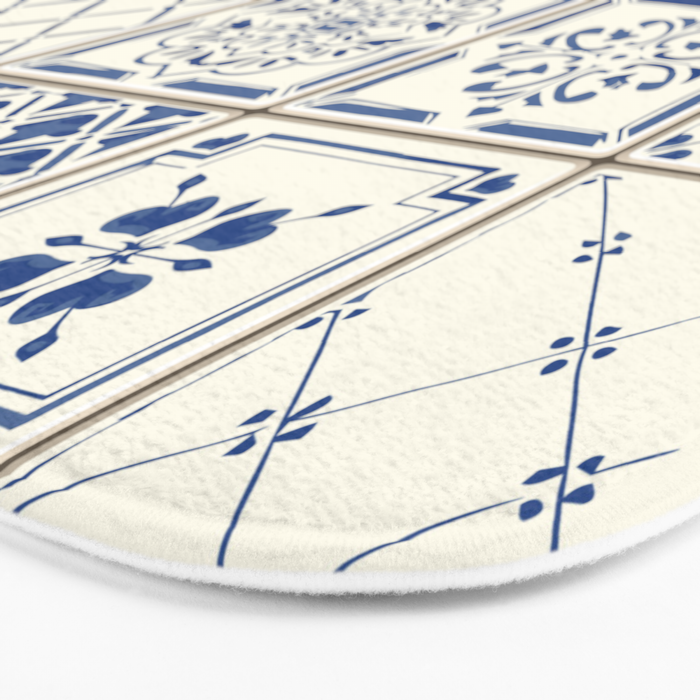 Blue Ceramic Tiles Bath Mat Gallery Image 3