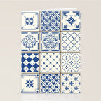 Blue Ceramic Tiles Stationery Card Gallery Image 2