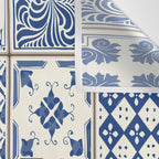 Blue Ceramic Tiles Wall Tapestry Gallery Image 3