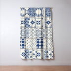 Blue Ceramic Tiles Window Curtain Gallery Image 3
