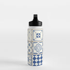 Blue Ceramic Tiles Water Bottle Gallery Image 3