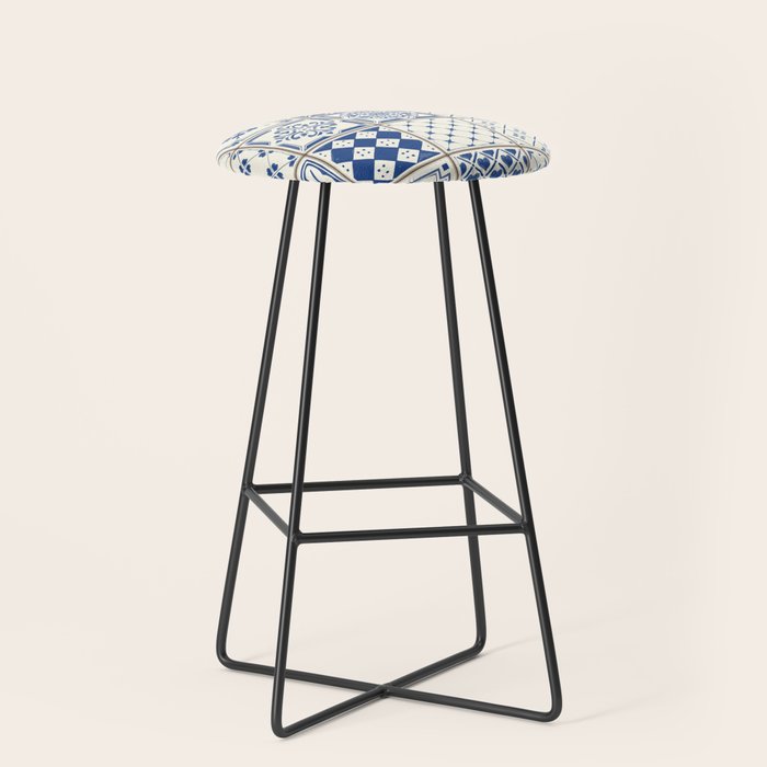Blue Ceramic Tiles Stool Gallery Image 1