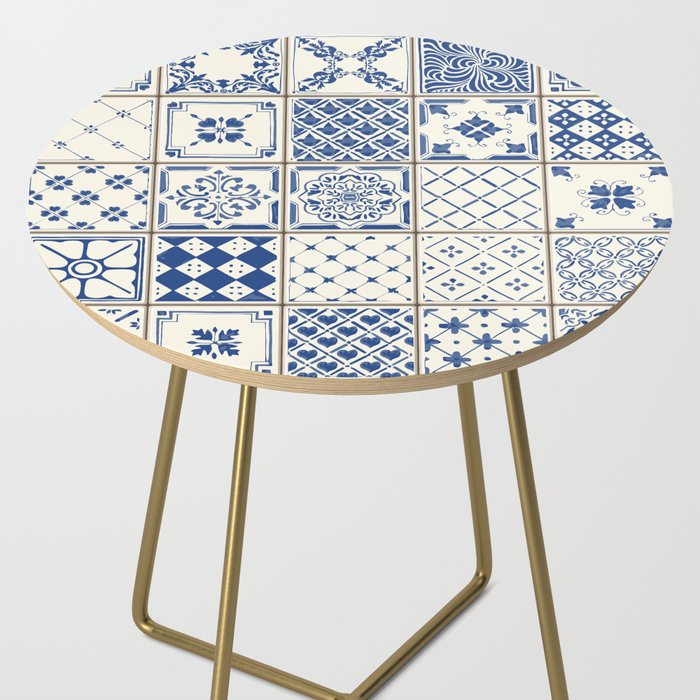 Blue Ceramic Tiles Side Table Gallery Image 2
