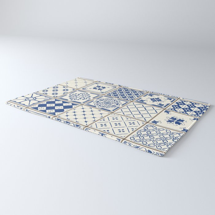 Blue Ceramic Tiles Rug Gallery Image 3