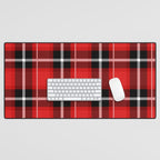 Red + Black Plaid Desk Mat Gallery Image 1