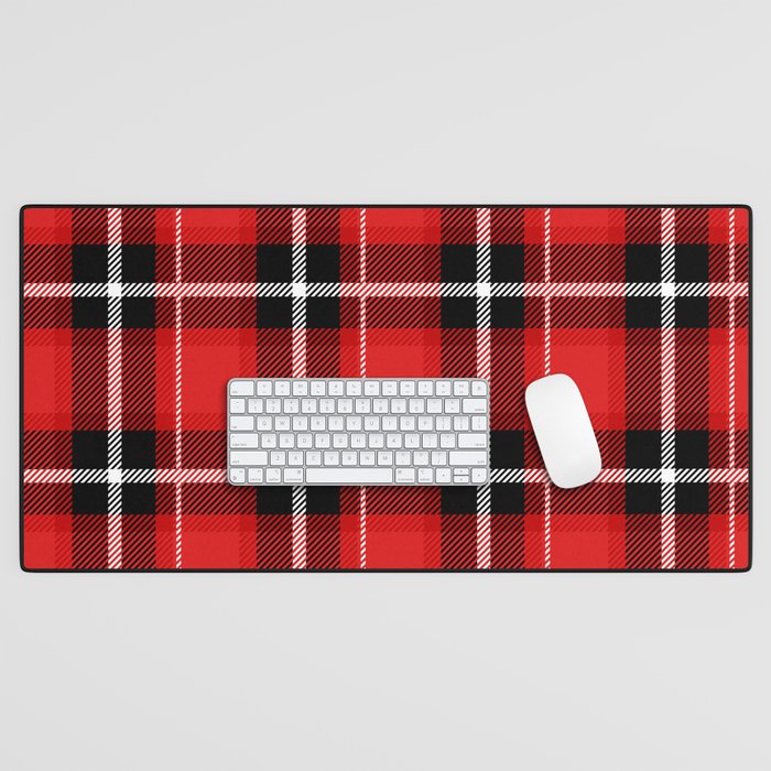 Red + Black Plaid Desk Mat Gallery Image 1