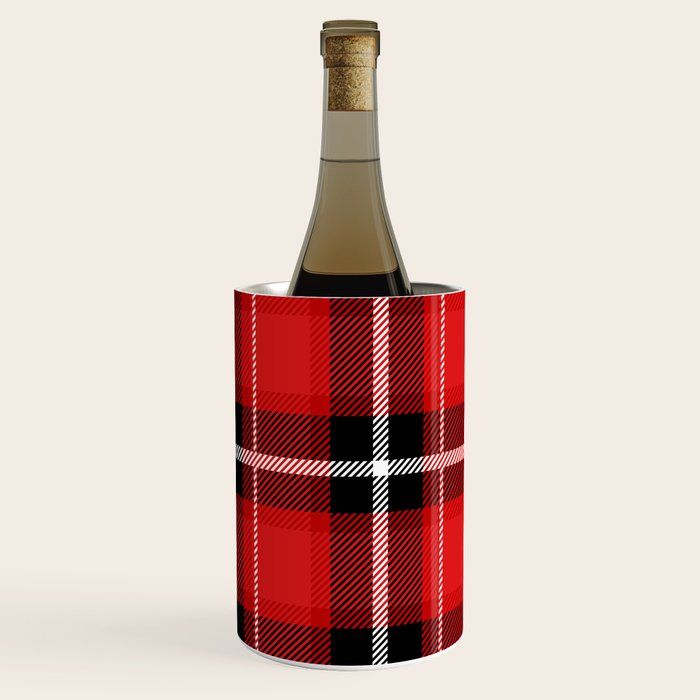 Red + Black Plaid Wine Chiller Gallery Image 1