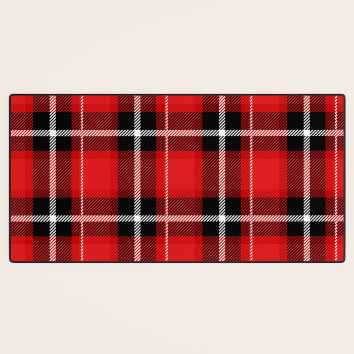 Red + Black Plaid Desk Mat Gallery Image 3