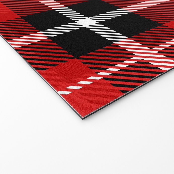 Red + Black Plaid Welcome Mat Gallery Image 2