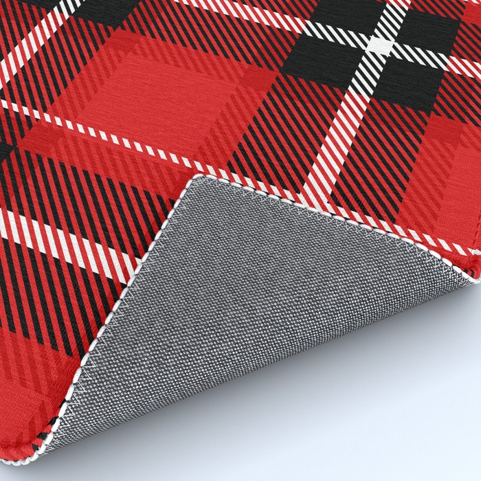 Red + Black Plaid Rug Gallery Image 4