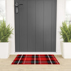 Red + Black Plaid Welcome Mat Gallery Image 3