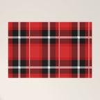 Red + Black Plaid Welcome Mat Gallery Image 1