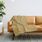 boho hexagon stripes - mustard Throw Blanket Gallery Image 1