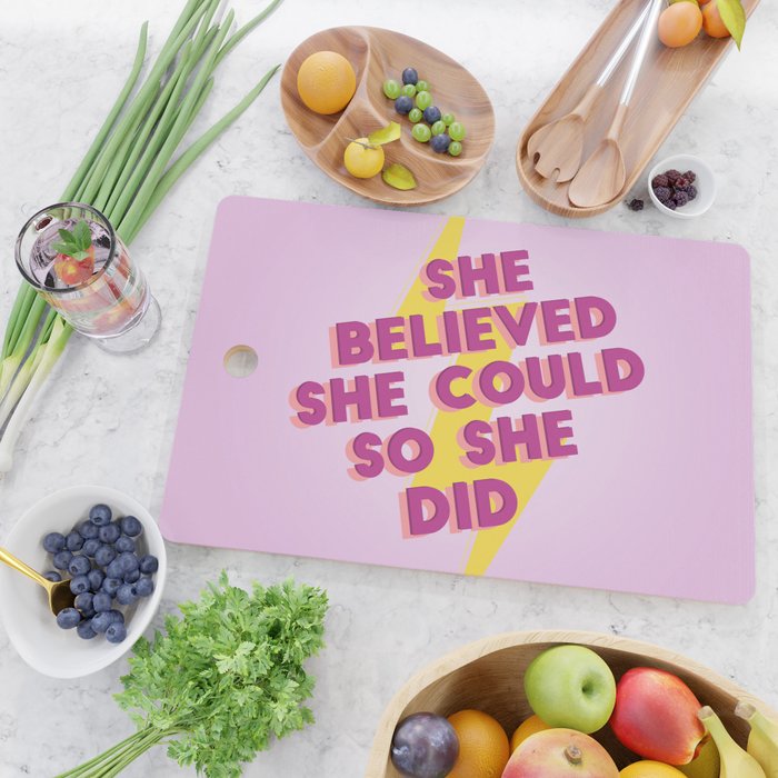 she believed she could Cutting Board Gallery Image 2