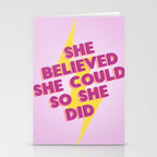 she believed she could Stationery Card Gallery Image 2