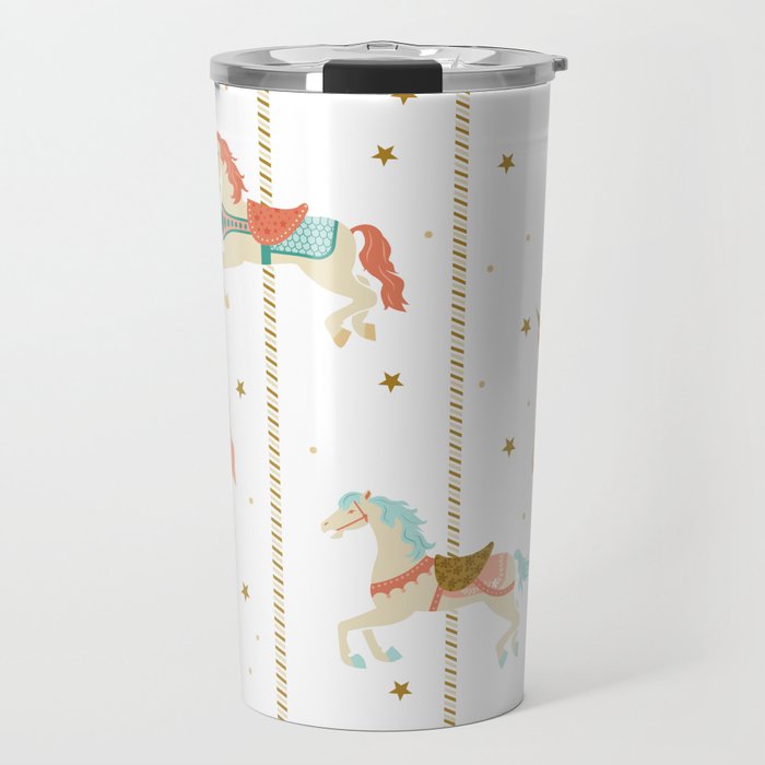 Carousel Horses Travel Mug Gallery Image 1