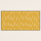 Raindrop Abstract Boho Pattern, Yellow Desk Mat Gallery Image 3