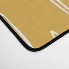Raindrop Abstract Boho Pattern, Yellow Desk Mat Gallery Image 4