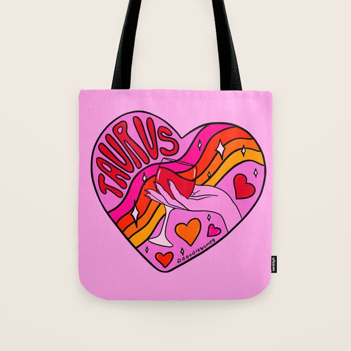 Taurus Valentine Tote Bag Gallery Image 1