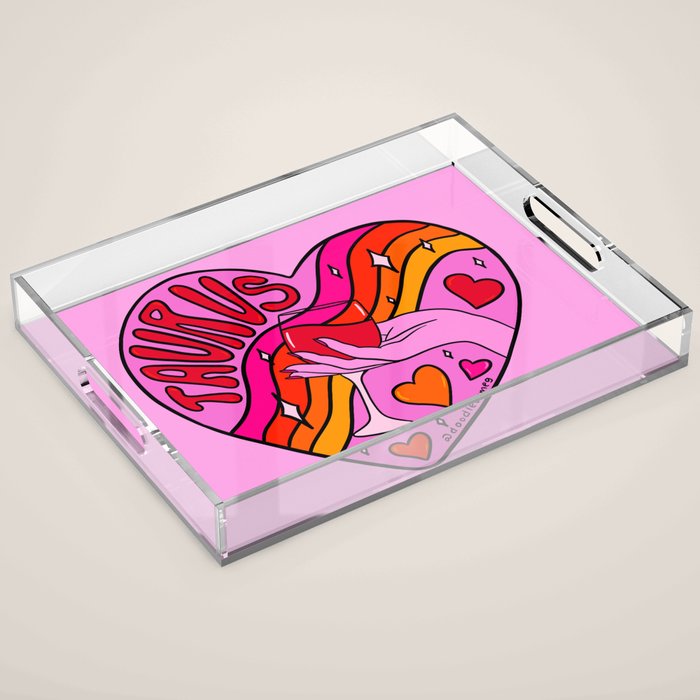 Taurus Valentine Acrylic Tray Gallery Image 1