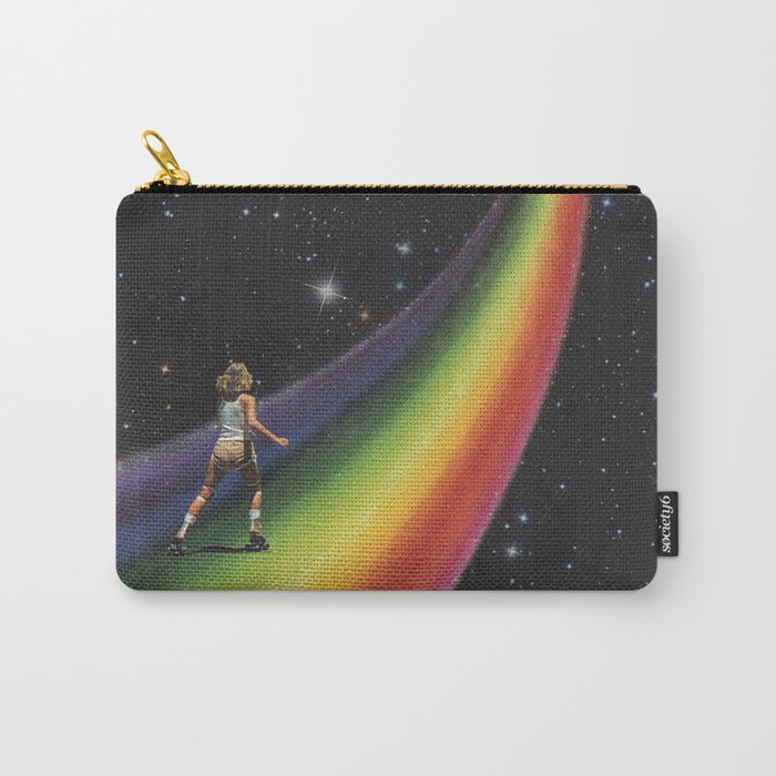 Retro Cosmic Rainbow Roller Skating Carry All Pouch Gallery Image 1