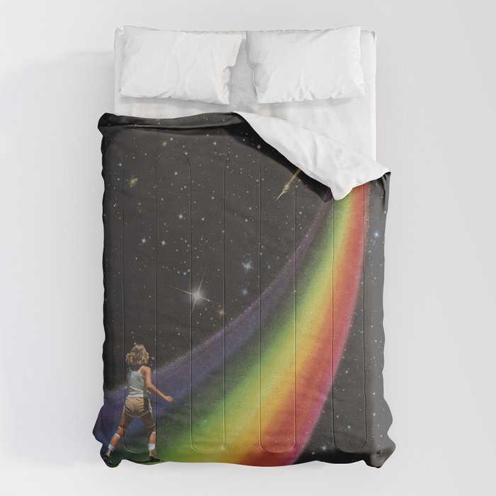 Retro Cosmic Rainbow Roller Skating Comforter Gallery Image 6