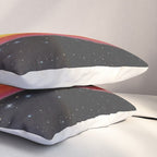 Retro Cosmic Rainbow Roller Skating Pillow Sham Gallery Image 3