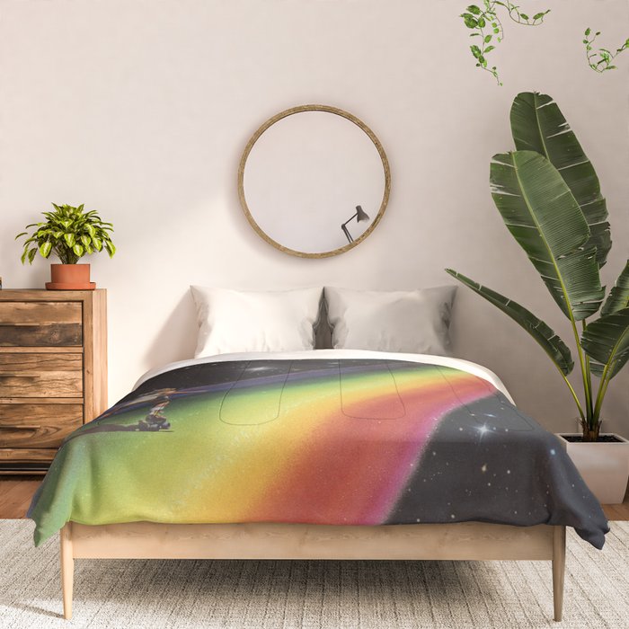 Retro Cosmic Rainbow Roller Skating Comforter Gallery Image 3