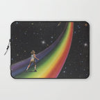 Retro Cosmic Rainbow Roller Skating Laptop Sleeve Gallery Image 1