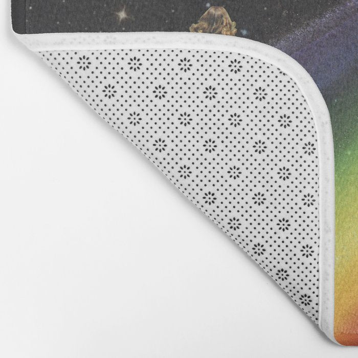 Retro Cosmic Rainbow Roller Skating Bath Mat Gallery Image 2