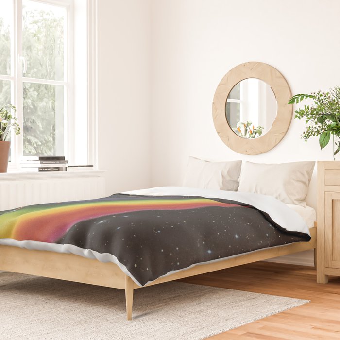 Retro Cosmic Rainbow Roller Skating Duvet Cover Gallery Image 2