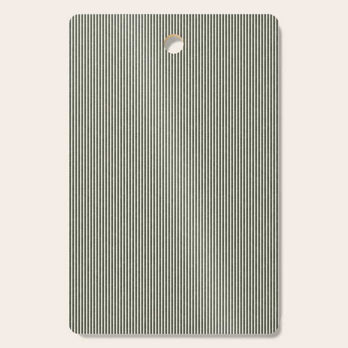 linen textured stripes - olive green Cutting Board Gallery Image 1