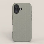 linen textured stripes - olive green iPhone Case Gallery Image 1