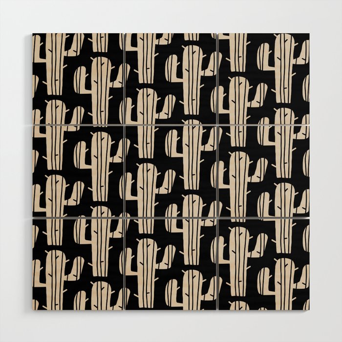 Desert Cactus Pattern 861 Wood Wall Art Gallery Image 1