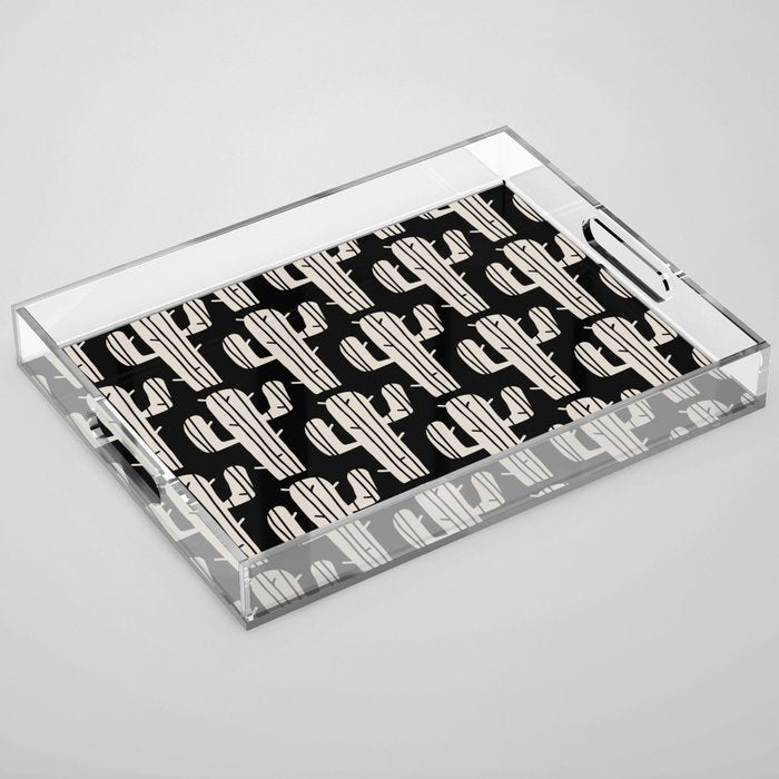 Desert Cactus Pattern 861 Acrylic Tray Gallery Image 1