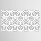 Mid Century Flower Pattern Gray Tablecloth Gallery Image 2