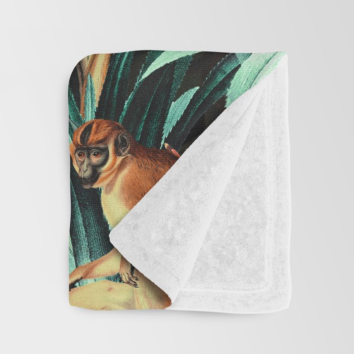 Monkey Tropical Jungle Throw Blanket Gallery Image 3
