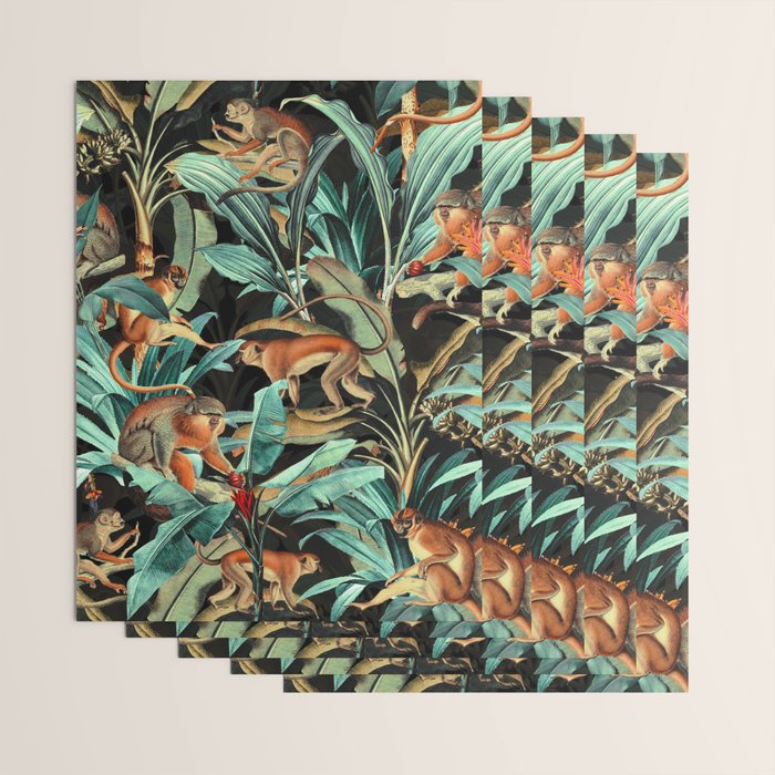 Monkey Tropical Jungle Wrapping Paper Gallery Image 3