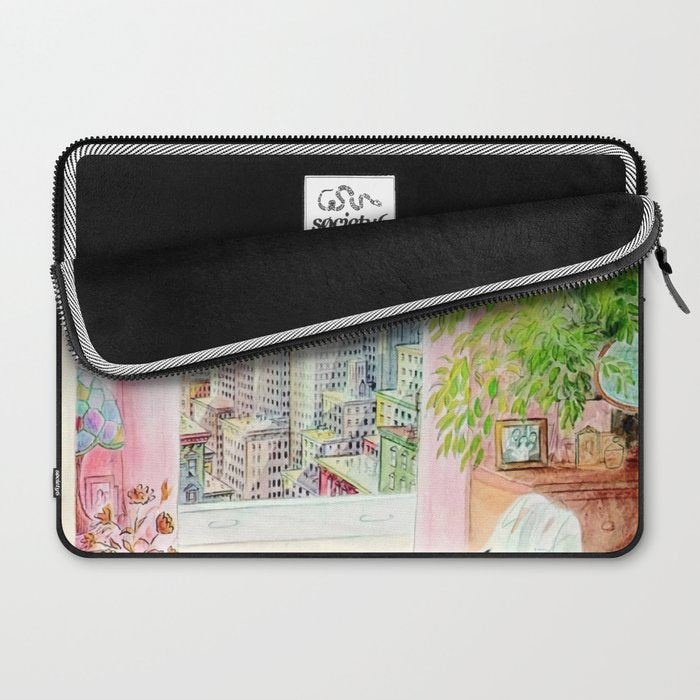 The New Yorker - Black Cat Laptop Sleeve Gallery Image 2