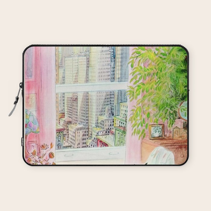 The New Yorker - Black Cat Laptop Sleeve Gallery Image 1