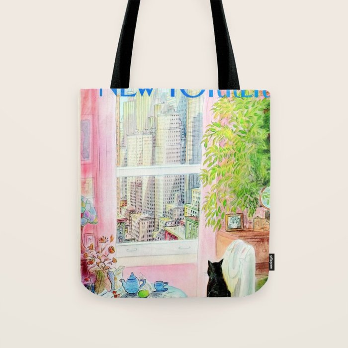 The New Yorker - Black Cat Tote Bag Gallery Image 1