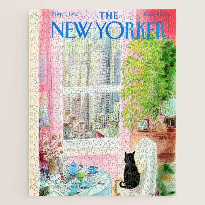 The New Yorker - Black Cat Jigsaw Puzzle Gallery Image 1