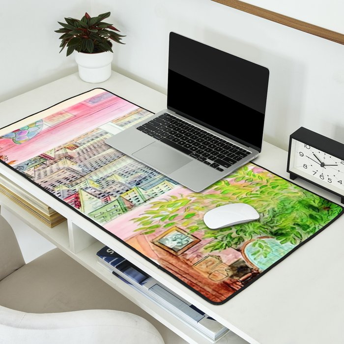 The New Yorker - Black Cat Desk Mat Gallery Image 2