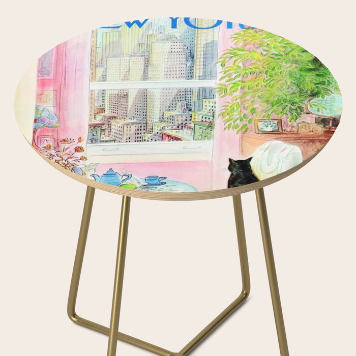 The New Yorker - Black Cat Side Table Gallery Image 2