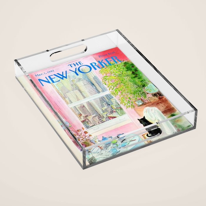 The New Yorker - Black Cat Acrylic Tray Gallery Image 1