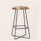 Klimt White Dog with Brown Eyes Stool Gallery Image 1