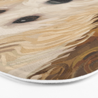 Klimt White Dog with Brown Eyes Bath Mat Gallery Image 3