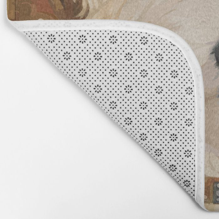 Klimt White Dog with Brown Eyes Bath Mat Gallery Image 2