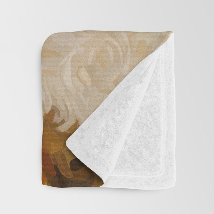 Klimt White Dog with Brown Eyes Throw Blanket Gallery Image 3