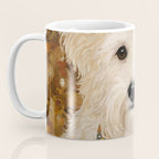 Klimt White Dog with Brown Eyes Coffee Mug Gallery Image 3
